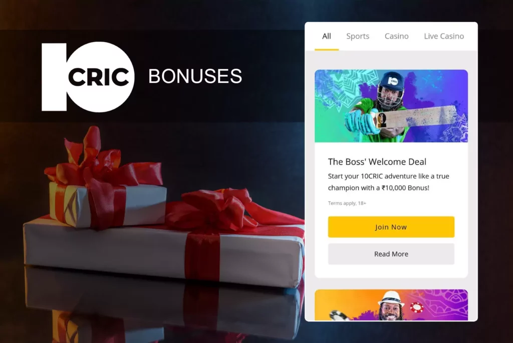 10cric App Download bonuses
